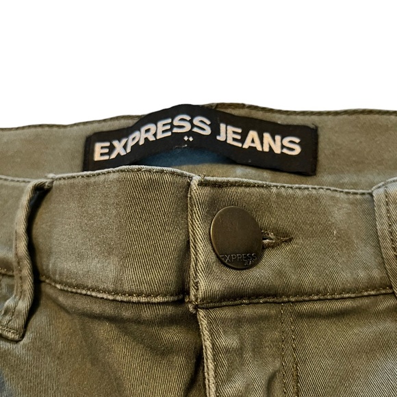 Express Mid Rise Green Legging Jeans | Women's 2 - Picture 4 of 8